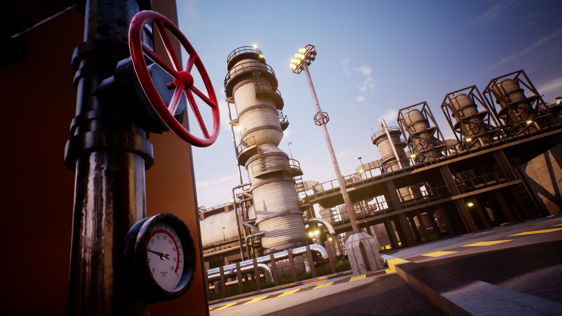 VR Lock out Tag out Safety Training Industry - Reactor and Valve Closeup
