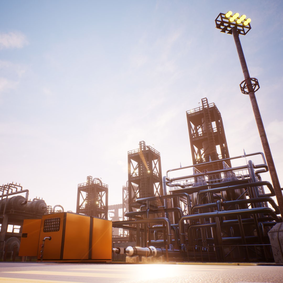 VR Lock out Tag out Safety Training Industry - Refinery and Generator View - squared