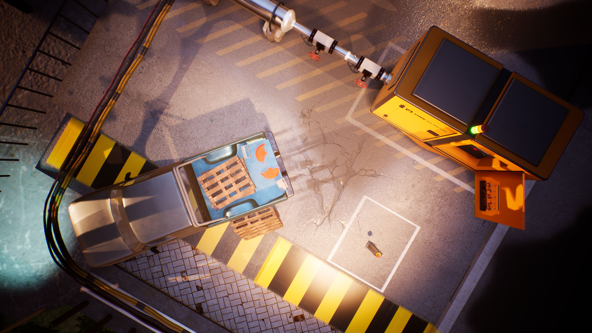 VR Lock out Tag out Safety Training Industry - Top view Utility Truck