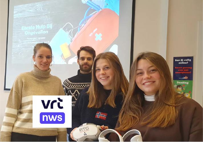 Leerlingen Mariagaard in Wetteren krijgen EHBO-lessen met VR-brillen